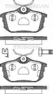 Комплект тормозных колодок, дисковый тормоз TRISCAN 8110 10511
