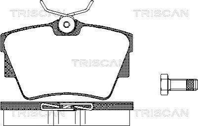Комплект гальмівних колодок, дискове гальмо TRISCAN 8110 10530 (фото 1)