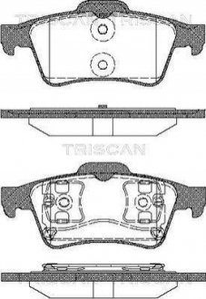 Комплект тормозных колодок, дисковый тормоз TRISCAN 8110 10534