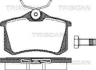 Комплект тормозных колодок, дисковый тормоз TRISCAN 8110 10864