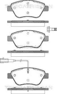 Комплект тормозных колодок, дисковый тормоз TRISCAN 8110 15019