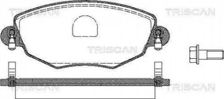 Комплект гальмівних колодок, дискове гальмо TRISCAN 8110 16005