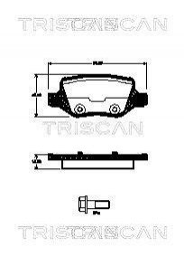 Комплект тормозных колодок, дисковый тормоз TRISCAN 8110 23045