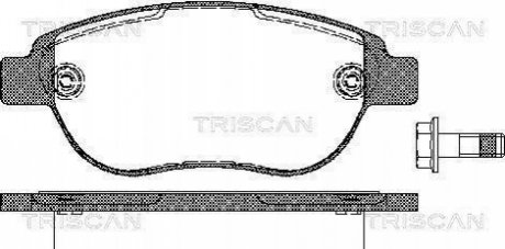 Комплект тормозных колодок, дисковый тормоз TRISCAN 8110 28022