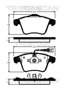 Комплект тормозных колодок, дисковый тормоз TRISCAN 8110 29167 (фото 1)