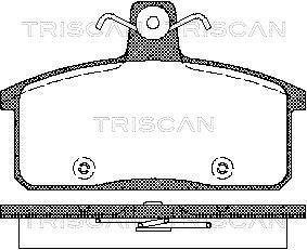 Колодки тормозные передние/задние TRISCAN 811069012