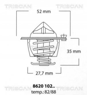 Термостат, охлаждающая жидкость TRISCAN 8620 10282 (фото 1)