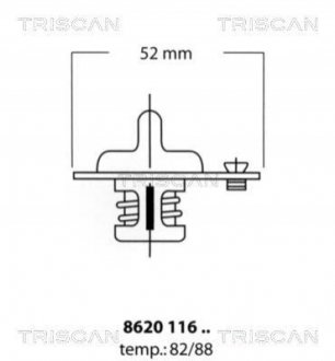 Термостат, охлаждающая жидкость TRISCAN 8620 11688 (фото 1)