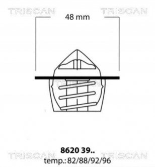 Термостат, охлаждающая жидкость TRISCAN 8620 3982 (фото 1)