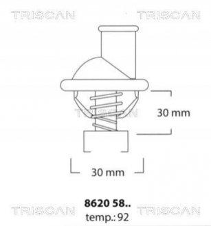 Термостат, охлаждающая жидкость TRISCAN 8620 5892 (фото 1)