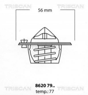 Термостат, охлаждающая жидкость TRISCAN 8620 7977