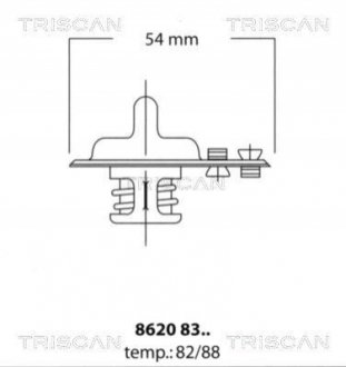 Термостат, охлаждающая жидкость TRISCAN 8620 8388 (фото 1)