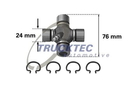 Шарнир, продольный вал TRUCKTEC AUTOMOTIVE 02.34.017