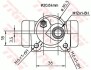 Колісний гальмівний циліндр TRW BWF167 (фото 2)