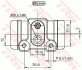 Колесный тормозной цилиндр TRW BWL201 (фото 2)