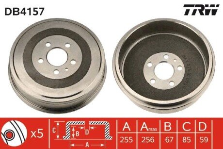 Тормозной барабан TRW DB4157