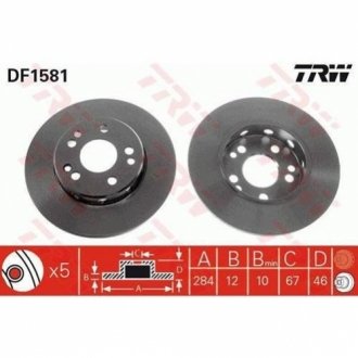 Гальмівний диск TRW DF1581 (фото 1)