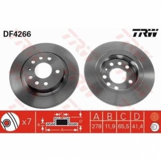 Тормозной диск TRW DF4266 (фото 1)