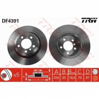 Гальмівний диск TRW DF4391 (фото 1)