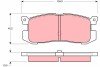 Комплект гальмівних колодок, дискове гальмо TRW GDB1025 (фото 1)