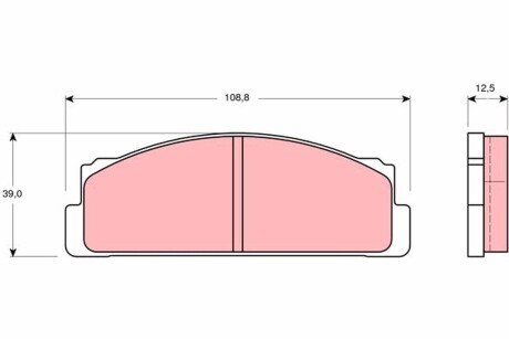 Комплект гальмівних колодок, дискове гальмо TRW GDB105