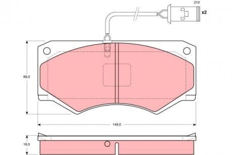 Гальмівні колодки TRW GDB1248 (фото 1)