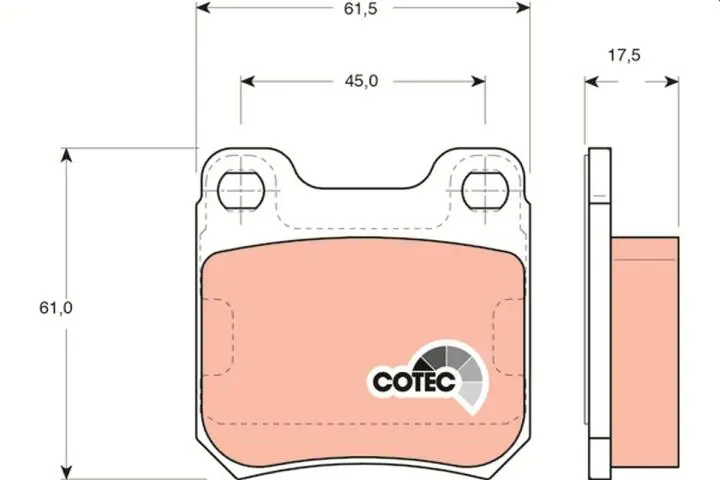 Фото 1 - Тормозные колодки, дисковый тормоз (набор) TRW GDB1302 Тормозные колодки, дисковый тормоз (набор) TRW GDB1302 (фото 1)