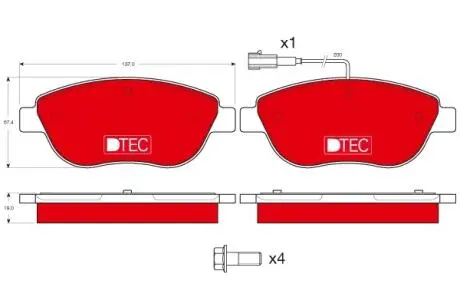 Тормозные колодки TRW GDB1483DTE