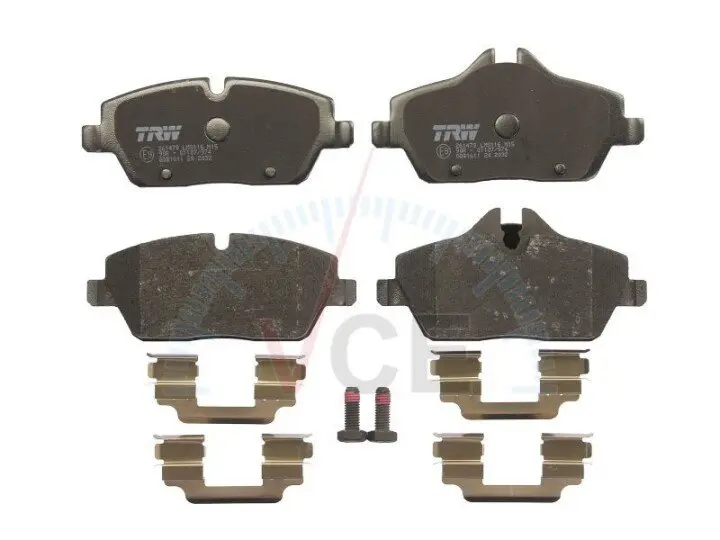 Фото 1 - Комплект гальмівних колодок, дисковий гальмо TRW GDB1611 Комплект гальмівних колодок, дисковий гальмо TRW GDB1611 (фото 1)