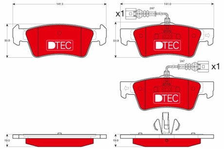 Тормозные колодки TRW GDB1672DTE