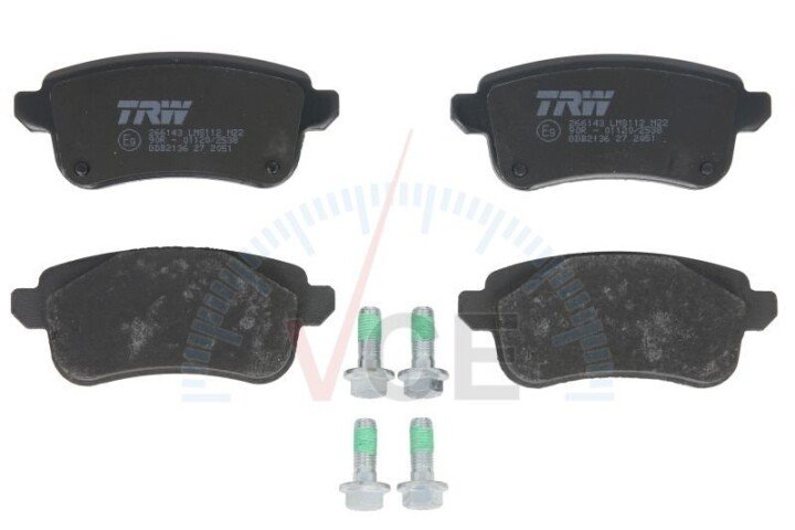 Комплект тормозных колодок, дисковый тормоз TRW GDB2136 (фото 1)