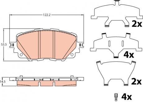 Гальмівні колодки TRW GDB2200