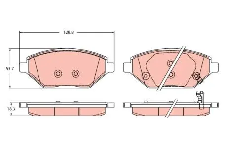Тормозные колодки, дисковый тормоз (набор) TRW GDB2425