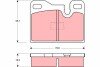 Комплект гальмівних колодок, дискове гальмо TRW GDB310 (фото 1)