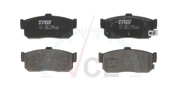 Комплект гальмівних колодок, дискове гальмо TRW GDB3181 (фото 1)