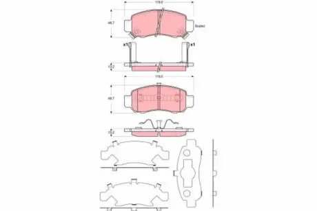 Тормозные колодки TRW GDB3376