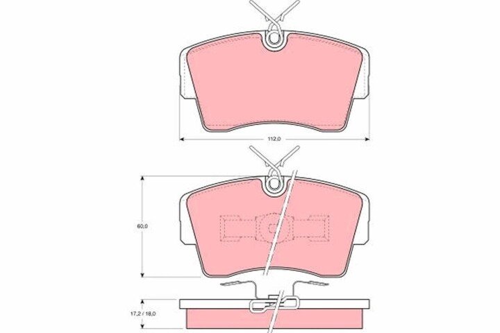 Комплект гальмівних колодок, дискове гальмо TRW GDB339 (фото 1)