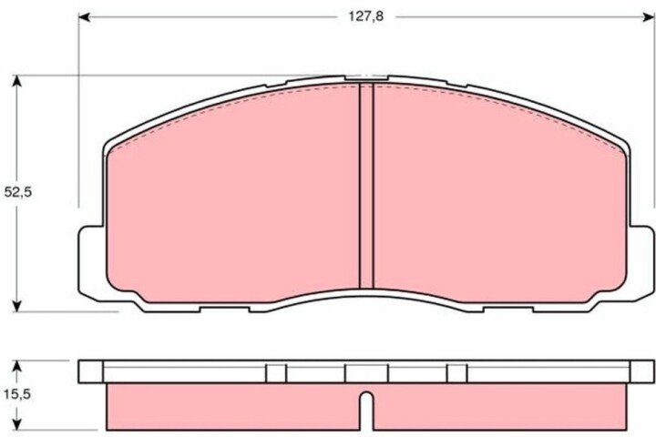 Комплект гальмівних колодок, дискове гальмо TRW GDB355 (фото 1)