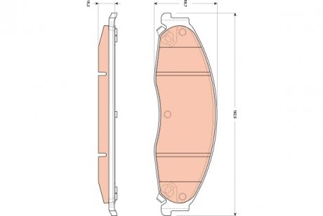 Комплект гальмівних колодок, дискове гальмо TRW GDB4601 (фото 1)