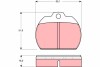 Комплект гальмівних колодок, дискове гальмо TRW GDB591 (фото 1)