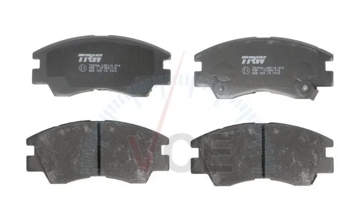 Комплект тормозных колодок, дисковый тормоз TRW GDB729 (фото 1)