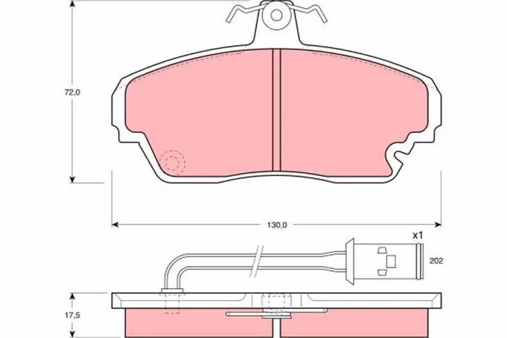 Комплект тормозных колодок, дисковый тормоз TRW GDB851 (фото 1)