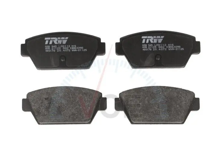 Фото 1 - Комплект тормозных колодок, дисковый тормоз TRW GDB945 Комплект тормозных колодок, дисковый тормоз TRW GDB945 (фото 1)