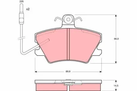 Тормозные колодки, дисковые. TRW GDB968