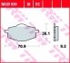 Комплект тормозных колодок, дисковый тормоз TRW MCB539 (фото 2)