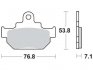 Комплект гальмівних колодок, дискове гальмо TRW MCB550 (фото 1)