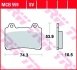 Комплект гальмівних колодок, дискове гальмо TRW MCB559 (фото 2)