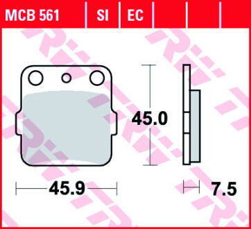 Тормозная колодка (диск) TRW MCB561EC