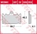 Комплект гальмівних колодок, дискове гальмо TRW MCB602SV (фото 2)