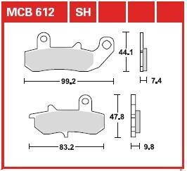 Тормозная колодка (диск) TRW MCB612